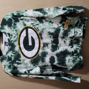 NWT Women's Crew neck tie dye Packers sweatshirt